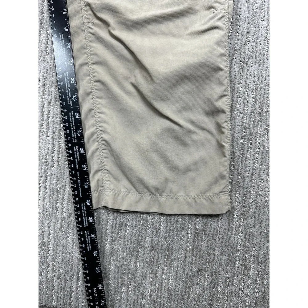 The North Face Mens Large Tan Nylon Ripstop Cargo Pants Hiking Outdoor Straight
